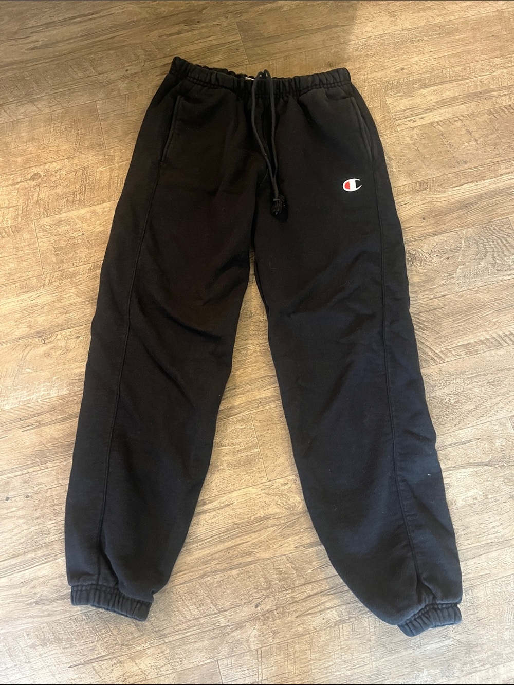 Champion Kids Black Jogger Sweatpants with Logo